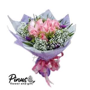Home Hand Bouquet - Soft Purple Romance