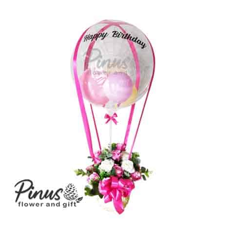 Bunga Ucapan Selamat - Pink Balloon Flower