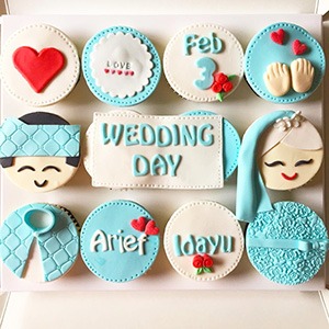 Anniversary Gift - Wedding Day Cupcake