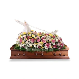 Coffin, flower & Angel