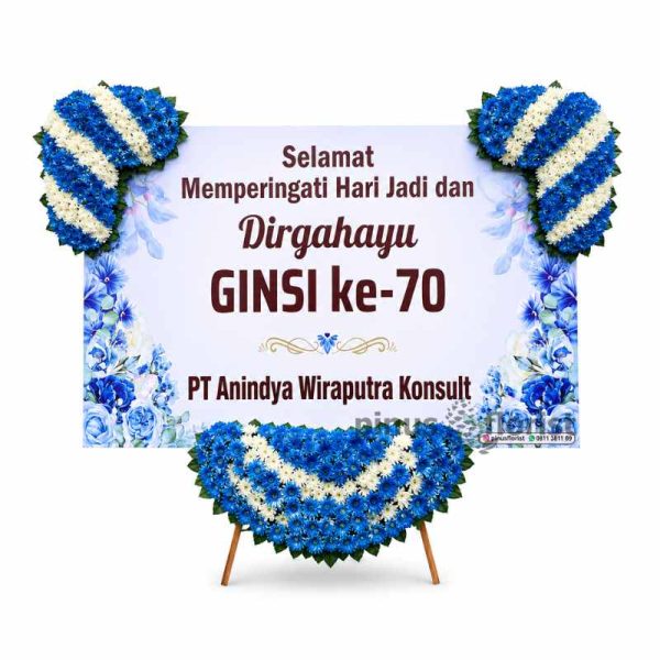 bunga papan wedding surabaya
